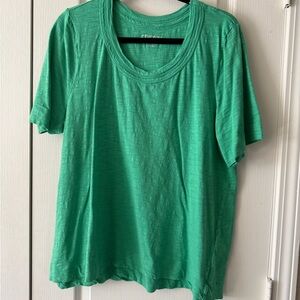 Chico's Vibrant Green Short Sleeve Top